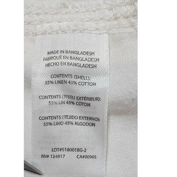 Onia 55% Linen, 45% Cotton Fixed Waist White Shorts, Mens Sz 34 - Picture 8 of 8